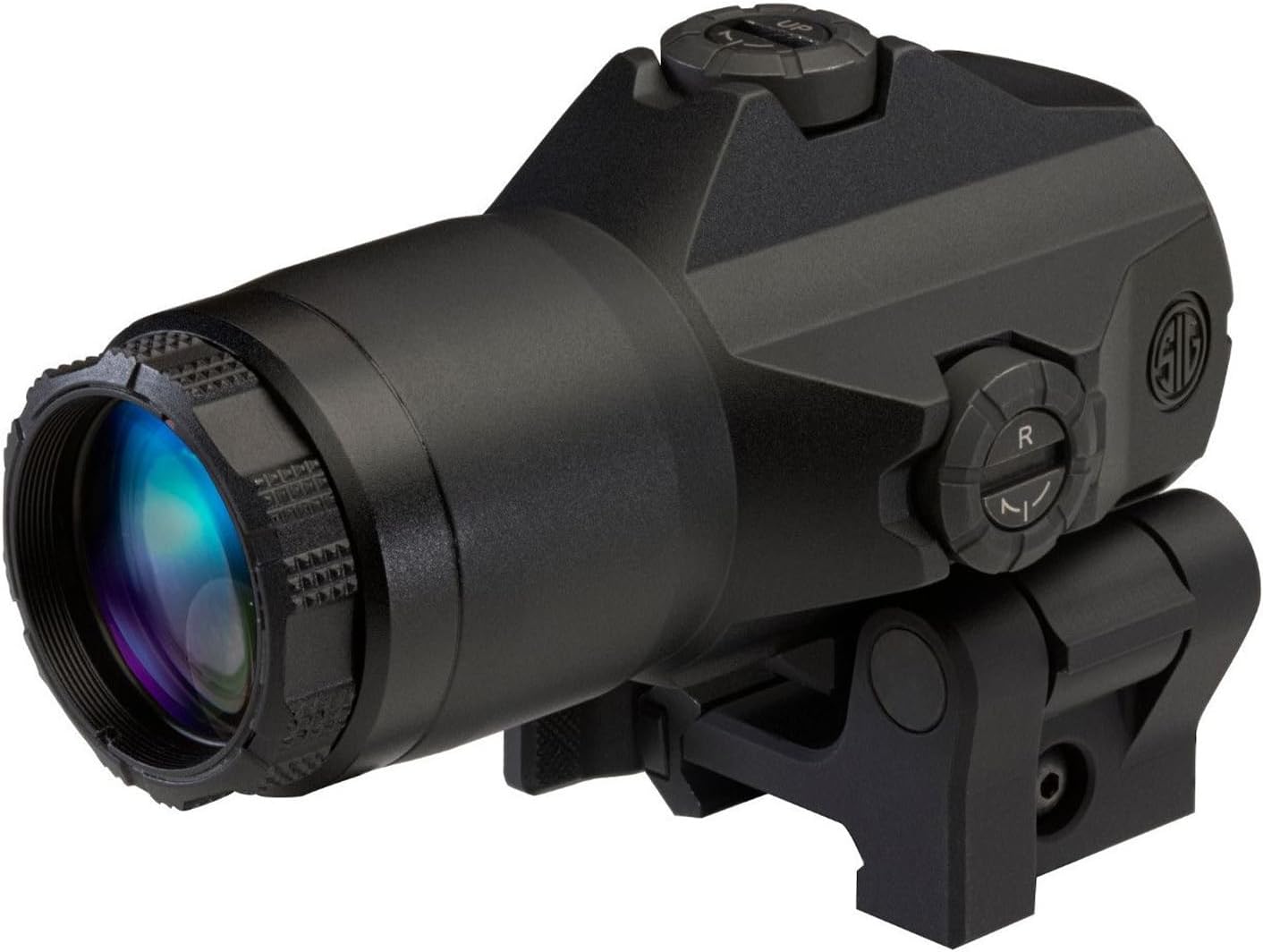 SIG SAUER JULIET4 4X Magnifier - Durable, Waterproof, Adjustable Quick Release for M1913 Picatinny Red Dot Sight