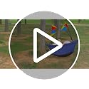 JUNGLE WELL Royal Blue 53'' Eco-Friendly RPET Boat-Shaped Swing for Kids Indoor & Outdoor