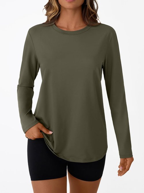 AUTOMET Women's Long Sleeve Workout Tops - UPF 50+ UV Protection for Hiking & Gym | Spring 2026 Collection