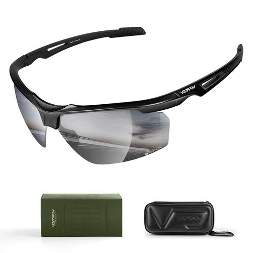 VOZAPOW Polarized Sports Sunglasses for Men Women Youth, UV400 Protection Cycling Glasses for Running Baseball Softball