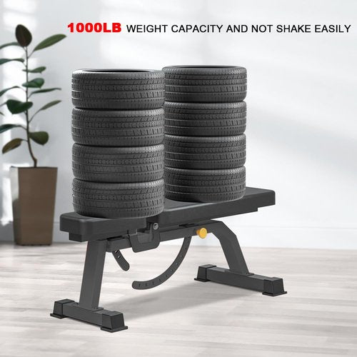 Cometofit Adjustable Bench, Professional Weight Bench, Incline Flat Decline Sit Up Bench,Dumbbell Stool (Black)