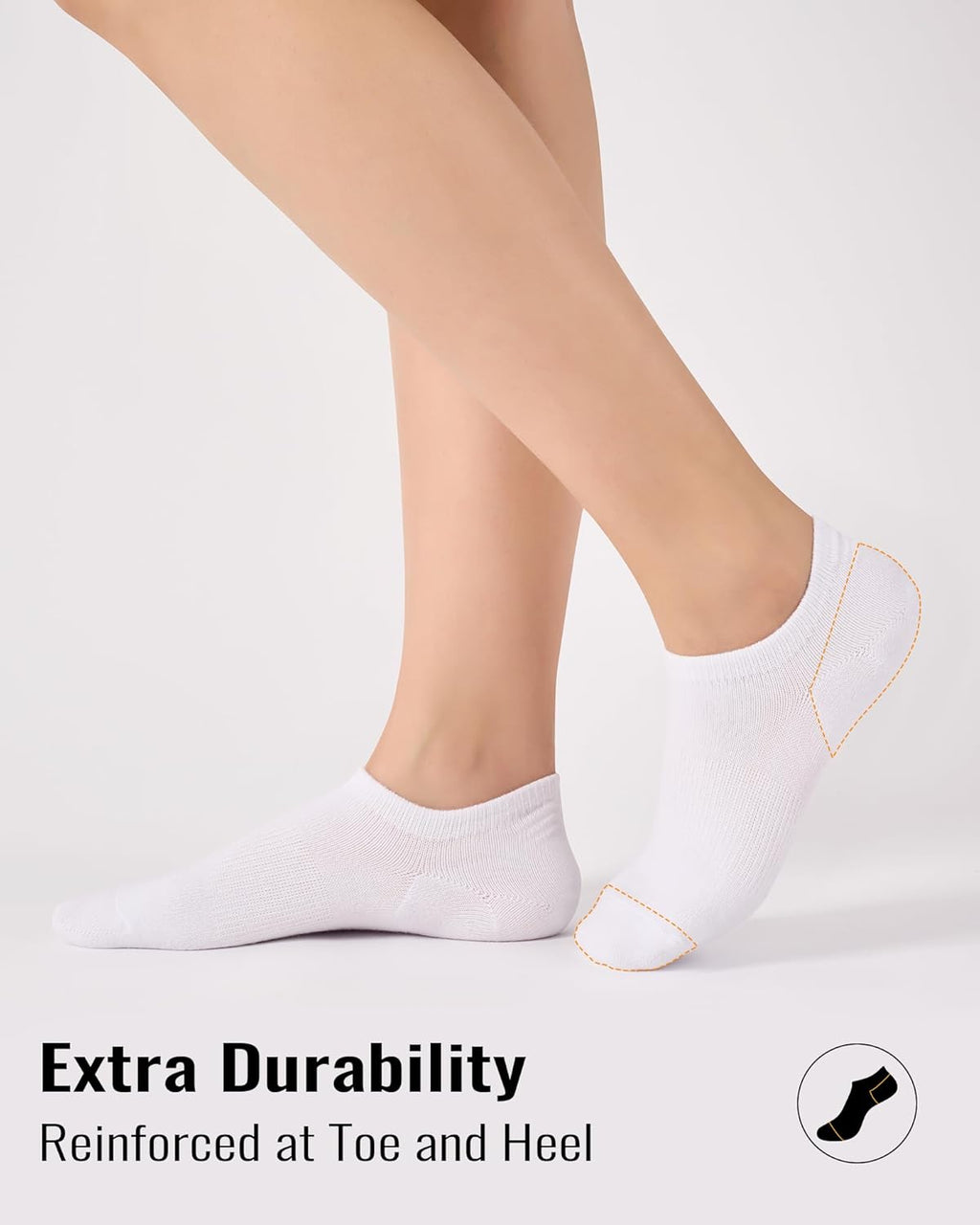 Skiennix No Show Socks - Non-Slip Invisible Liners for Flats | Breathable Cotton, 6 Pairs Gift Box