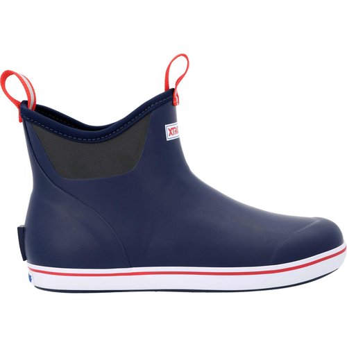 Xtratuf 22733-NVY-110 Performance Series 6" Men’s Full Rubber Ankle Deck Boots, Navy & Red (22733)