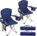 VTOY Folding Camping Chair - Durable 600D Oxford Fabric with Cooler Pouch & Cup Holder | Portable Outdoor Seating
