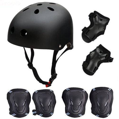 Besmall Adult Skateboard/Skates Helmet.Bike Helmet Protective Gear Set,Roller Skating Cycling Sports Protective Gear Pads for Youth Men Knee Elbow Wrist Pads