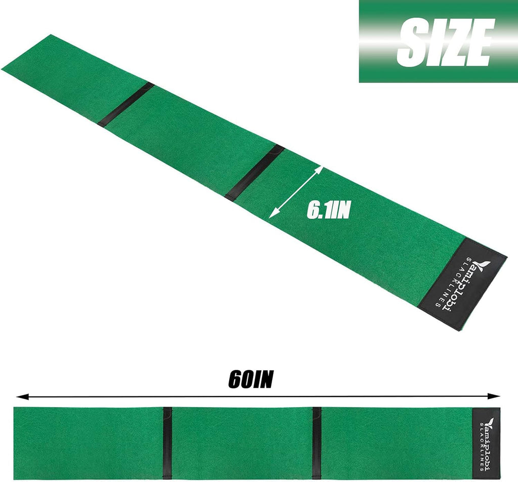 Tree Protector Kit - 60" x 6" Non-Slip Felt Wraps with Anti-Slip Straps | Ideal for Slacklines & Ziplines - Green