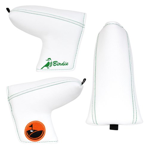 Putter Cover, Golf Putter Headcover Birdie Mallet Putter Cover Blade Putter Cover Magnetic White (for Blade)
