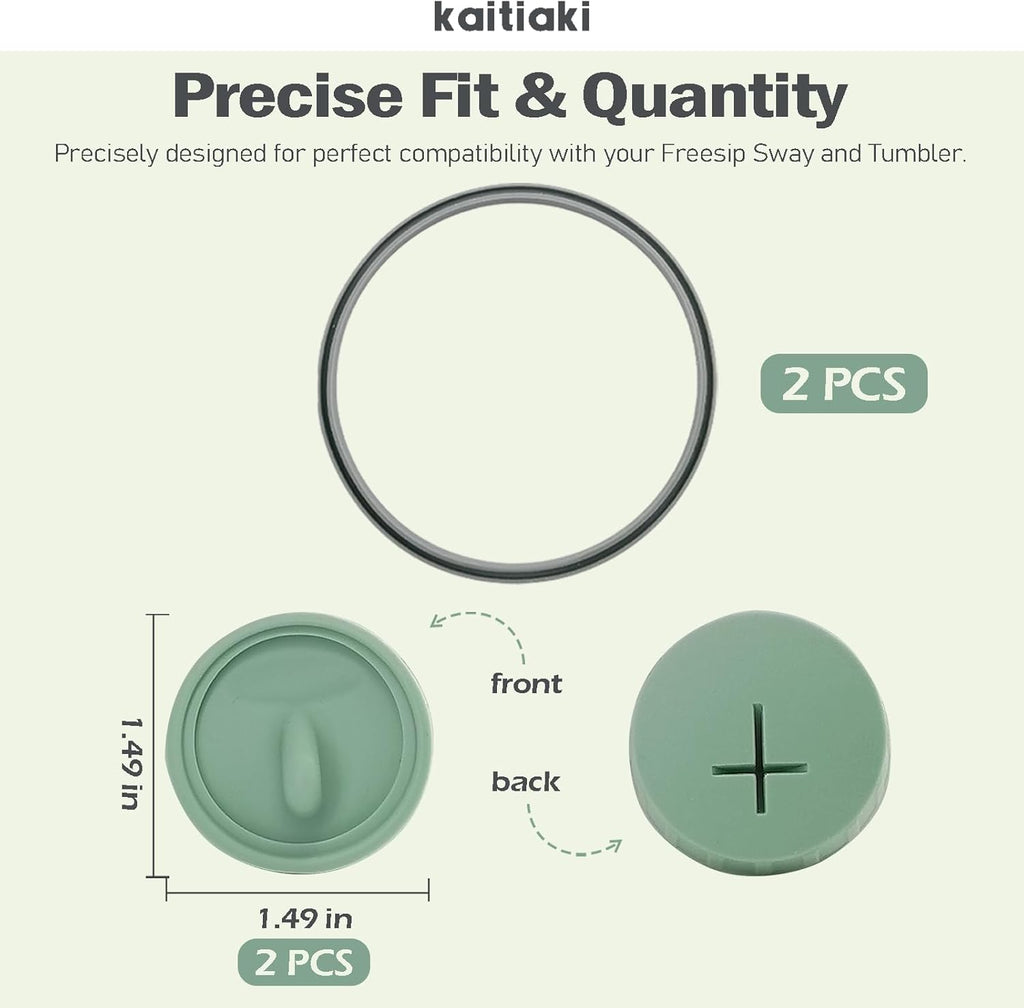 Owala | Leak-Proof Silicone Stopper Set - Food-Grade Gaskets & Pads for 30oz/40oz Tumblers - Eucalyptus Green