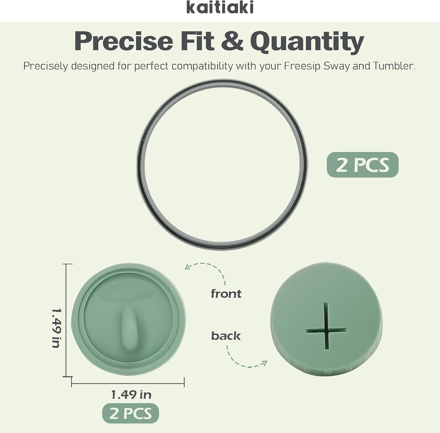 Owala | Leak-Proof Silicone Stopper Set - Food-Grade Gaskets & Pads for 30oz/40oz Tumblers - Eucalyptus Green