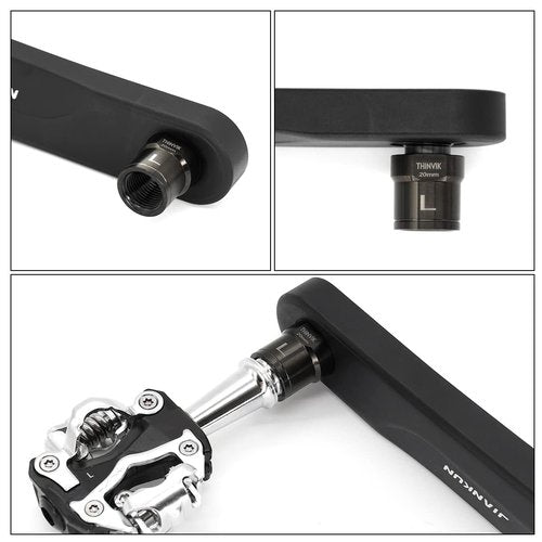 Thinvik Titanium Alloy Bike Pedal Extenders, Extended Pedal Spacer for 9/16 inch Bike Pedals, Pedal Extensions - Extended 20mm/ 0.79in