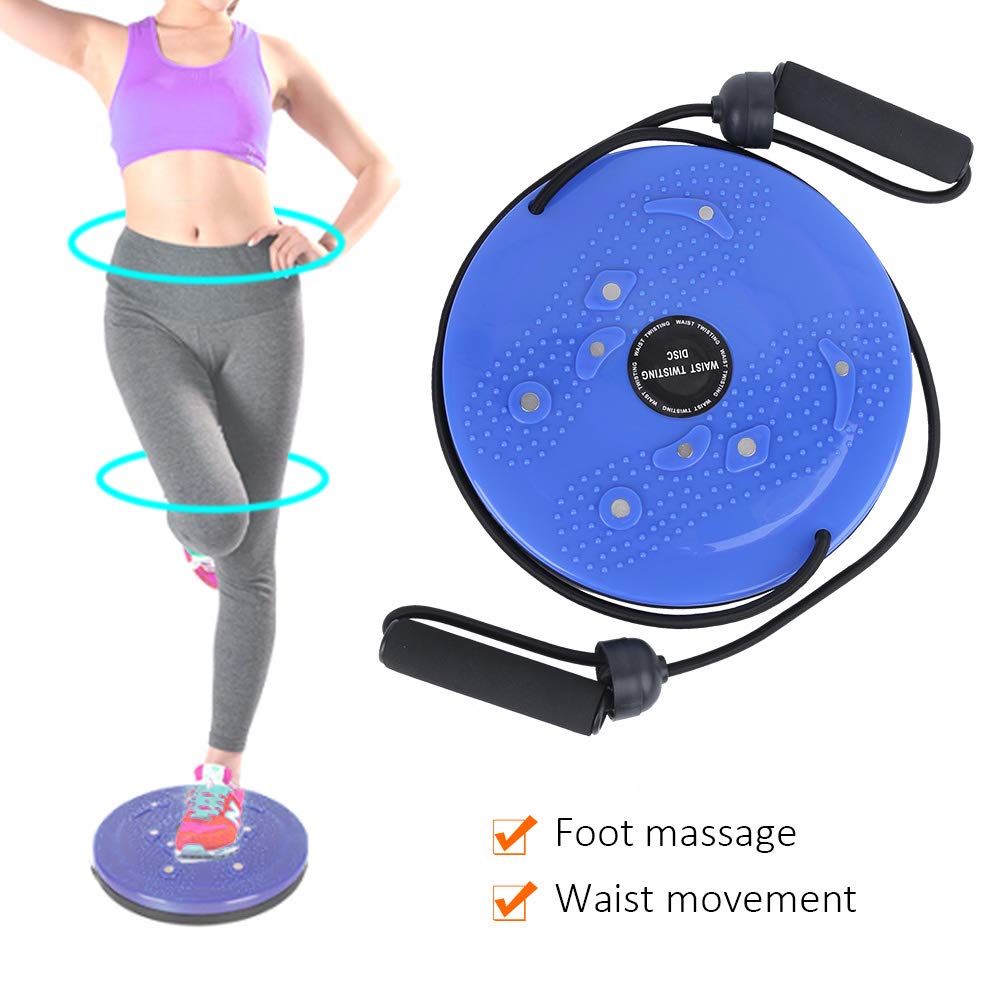 Twisting Disc Board, 25cm Waist Trainer for Fitness & Slimming, Exercise Twist Board with Pull Rope for Aerobic Workouts