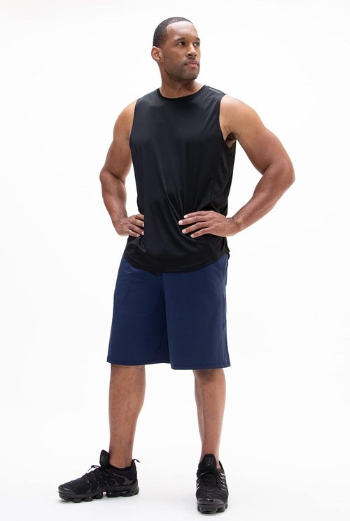 DEVOPS Men's 10-Inch Loose-Fit Workout Gym Shorts - Comfortable with Pockets