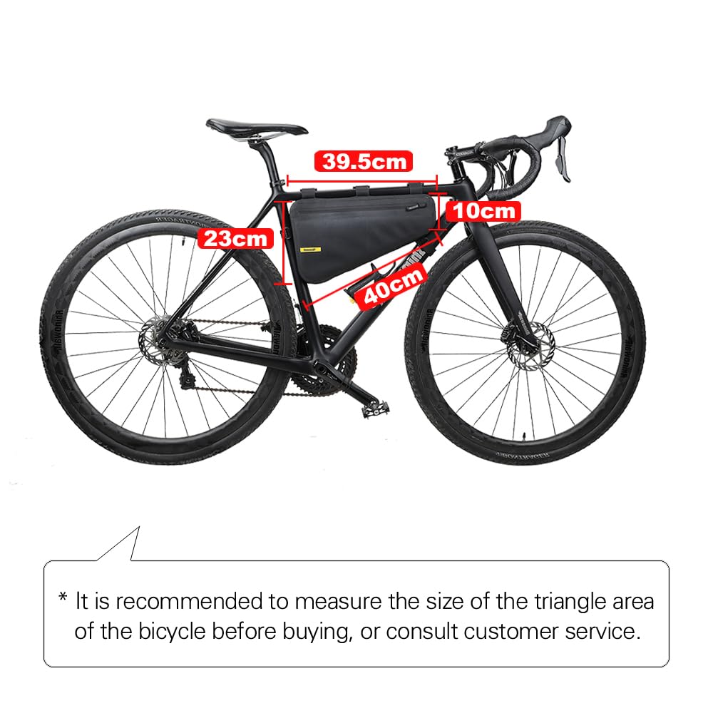 Rhinowalk Bike Frame Bag Bike Triangle Bag Waterproof top Tube Under The Bag, Suitable for Road Mountain Bike Sports, Gravel Bike