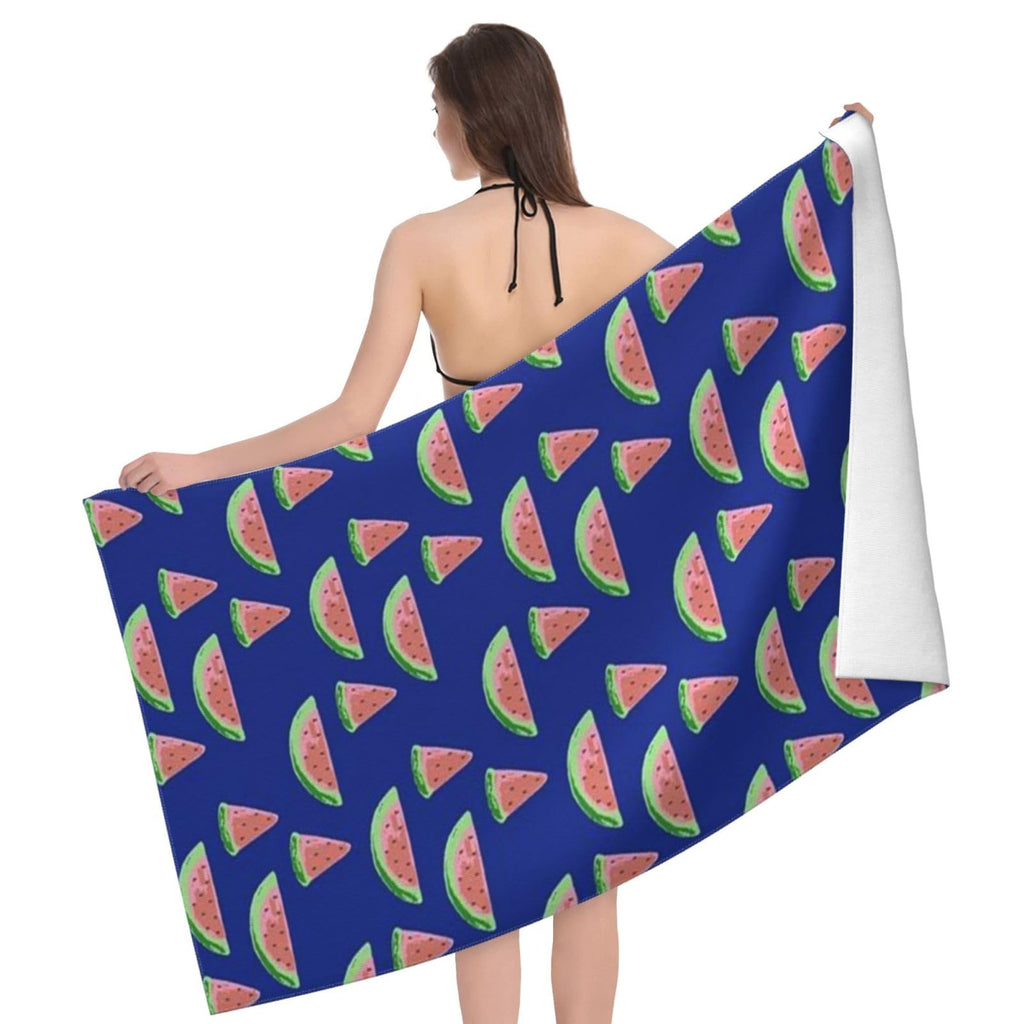 LMKLOP Cute Watermelon Beach Towel for Women/Adults, Personalized Microfiber Beach Towels Bulk, Quick Dry Beach Towel for Pool, Lightweight Bath Towels Oversized Clearance 30"x 60"