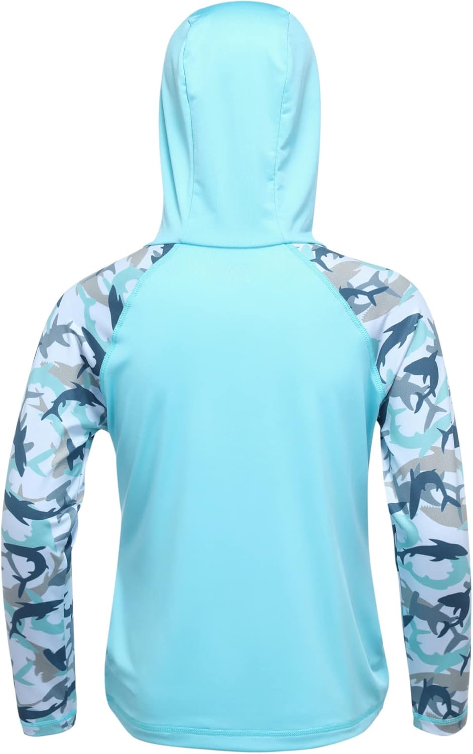 Skiennix Boys Rash Guard Swim Hoodie - UPF 50+ UV Sun Protection Long Sleeve Fishing Shirt | Kids SPF Water Shirt