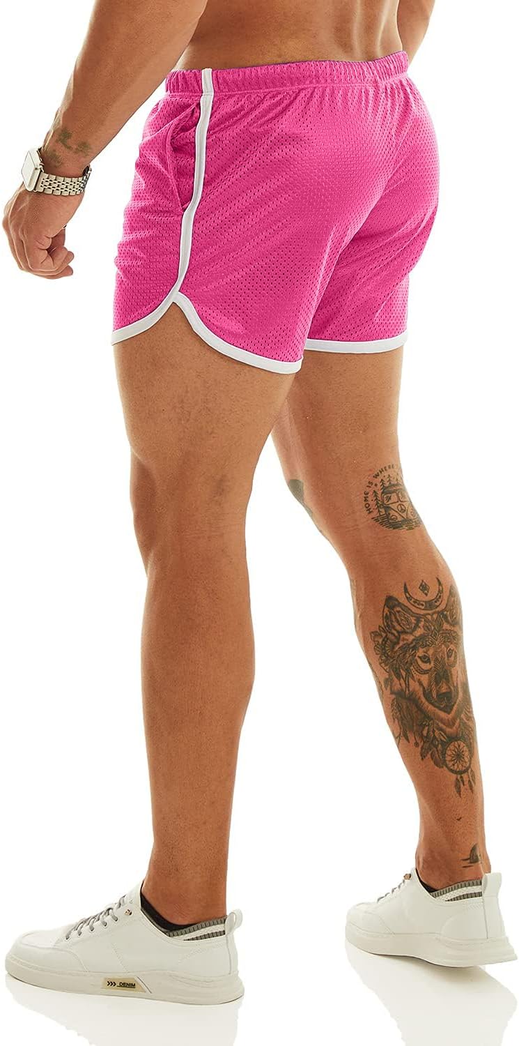 Ouber Men's Fitted Workout Shorts - Bodybuilding & Running with Pockets | Comfortable & Stylish