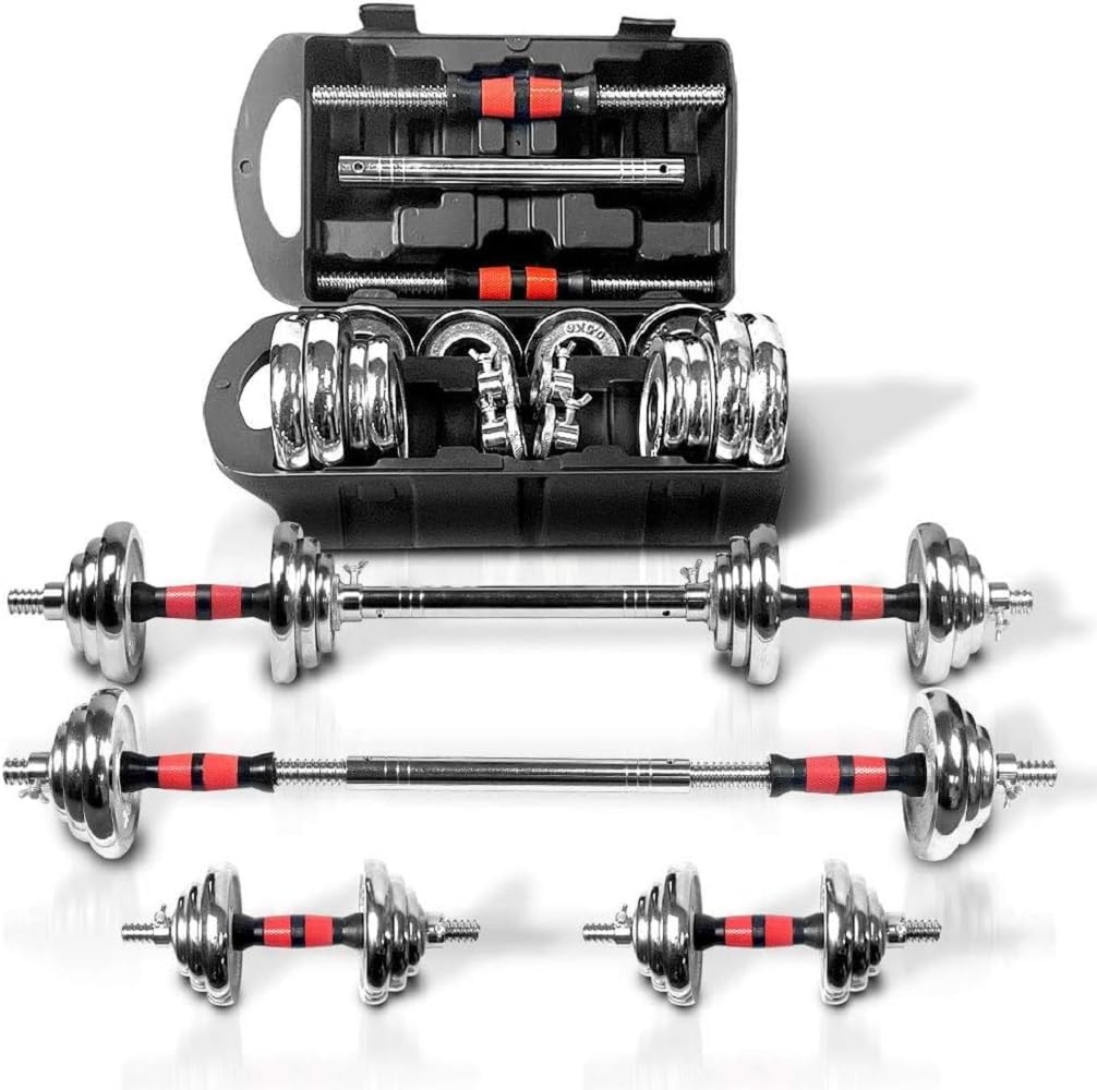 Skiennix Adjustable Dumbbell Set - Versatile 44lb/66lb/110lb for Home Gym Workouts | Includes Carrying Bag