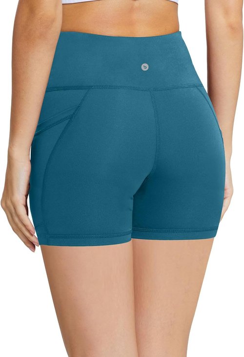 Baleaf Women's High Waist Biker Shorts - Comfortable Spandex Workout Shorts with Pockets | 8", 5", 3" Sizes