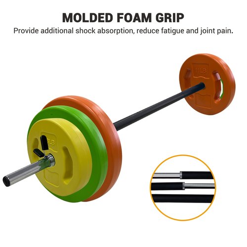 40LB Adjustable Barbell Weight Set, Barbell Weight Set Free Weights for Lifting, Strength & Muscle Development, Lifting Dumbbell Kit