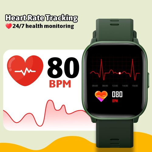 HENGTO SmartWatch for Kids,Kids Watch Girls Boys Watch with 20 Sport Modes, Pedometer, Sleep Monitor, Kids Sport Watches Birthday Gifts Toy Gift for Girls Boys 6-16 (Green)
