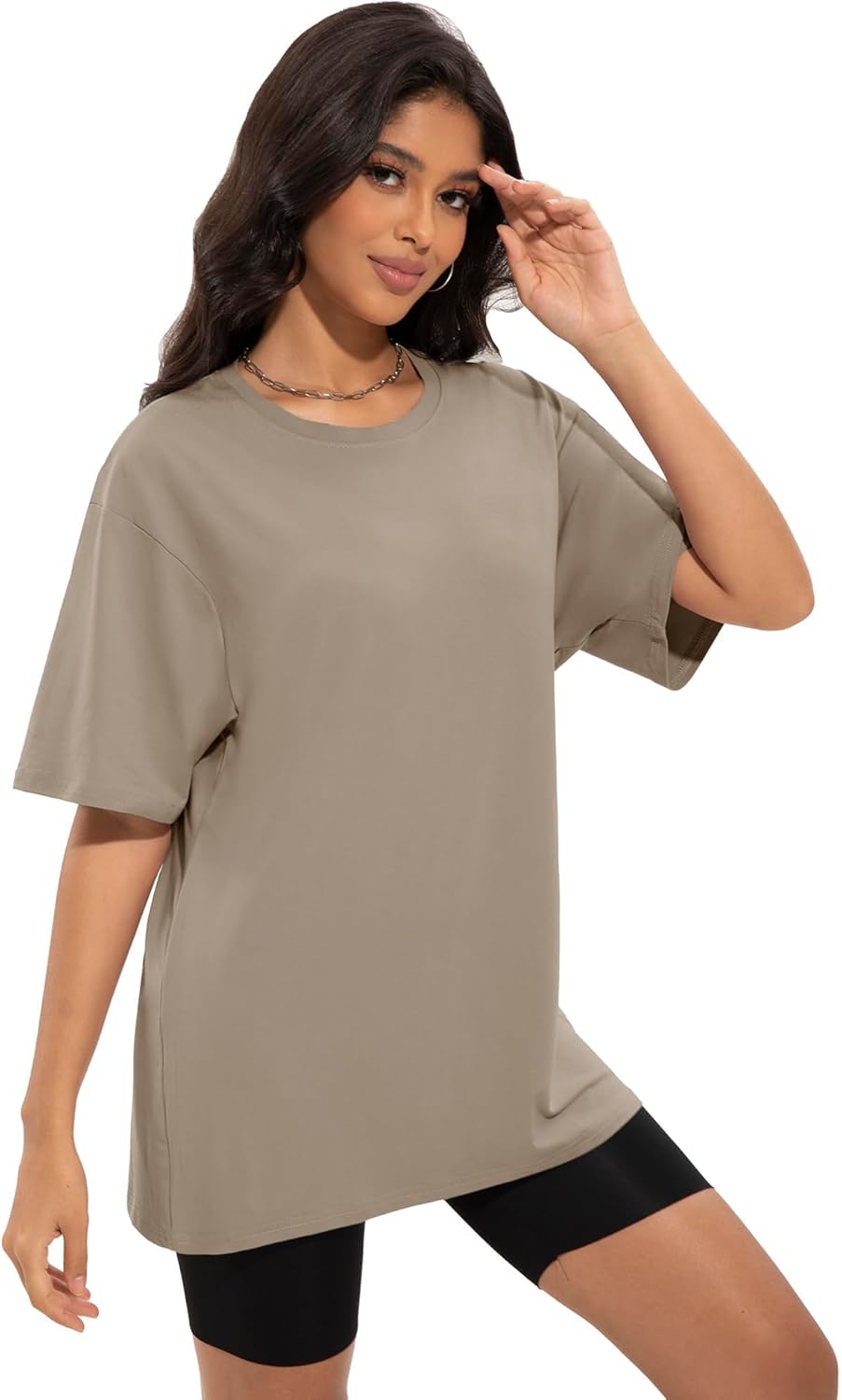 Siimcuzy 4 Pack Oversized Tshirts for Women, Loose Fit Crew Neck Summer Baggy Tops Workout Tees Plus Size T Shirts