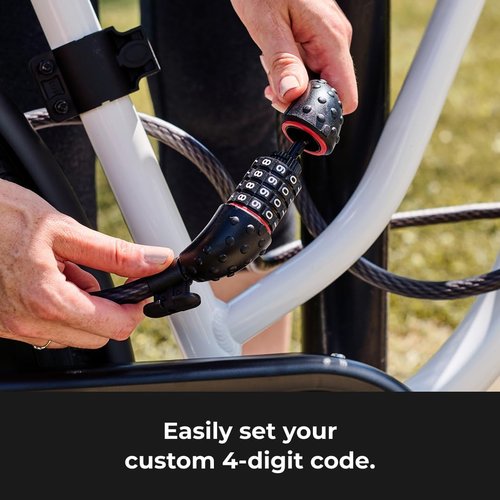 Master Lock Cable Lock - Set Your Own Combination for Ultimate Security | 6 ft Long, Black, 8122D