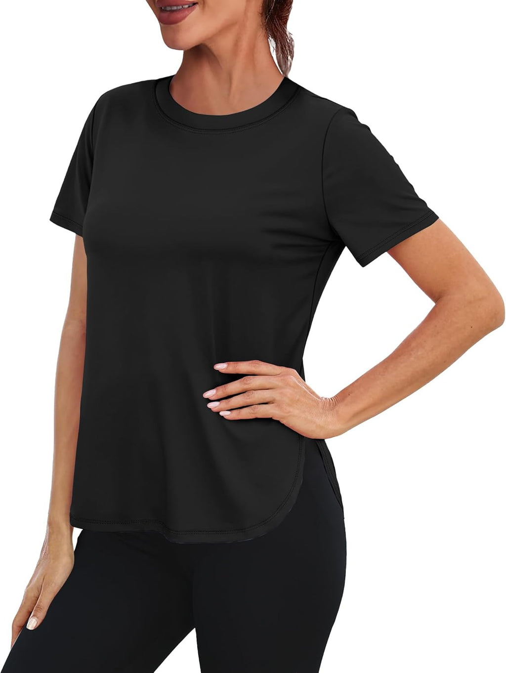 Skiennix Women's UV Protection Workout Top - Lightweight, Quick-Dry, UPF 50+ Short Sleeve Hiking Shirt