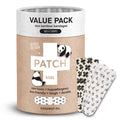 PATCH 100 Pieces, Coconut Oil, Value Pack, Kids Panda Eco-Friendly Bamboo Adhesive Bandages for Scratches & Grazes, Hypoallergenic Wound Care for Sensitive Skin, Biodegradable, Latex & Plastic Free