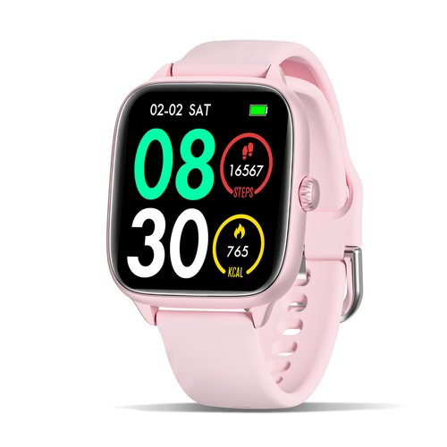JYUAJOI Health Fitness Tracker (Answer/Make Calls), Smart Watch with 24/7 Heart Rate Monitor, Activity Tracker with Blood Pressure, Blood Oxygen, 120+ Sport Modes Sleep Tracker for Women Men (Pink)