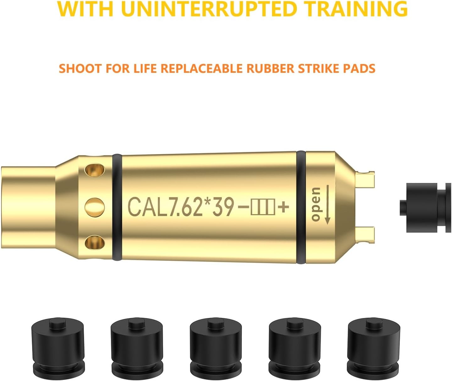 Skiennix Laser Training Cartridge - 9MM/10MM/7.62x39/.223/.38SPL with Chamber Extractor Tool for Dry Fire Training