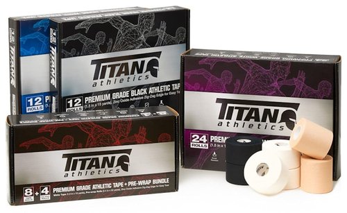 12 Pack Black Athletic Tape (45ft Rolls) - Athletes Trainers Injuries & First Aid - Premium Medical Sports Tape - Wrap & Support Ankles & Wrists - Easy Tear Design with Zinc Oxide & No Sticky Residue