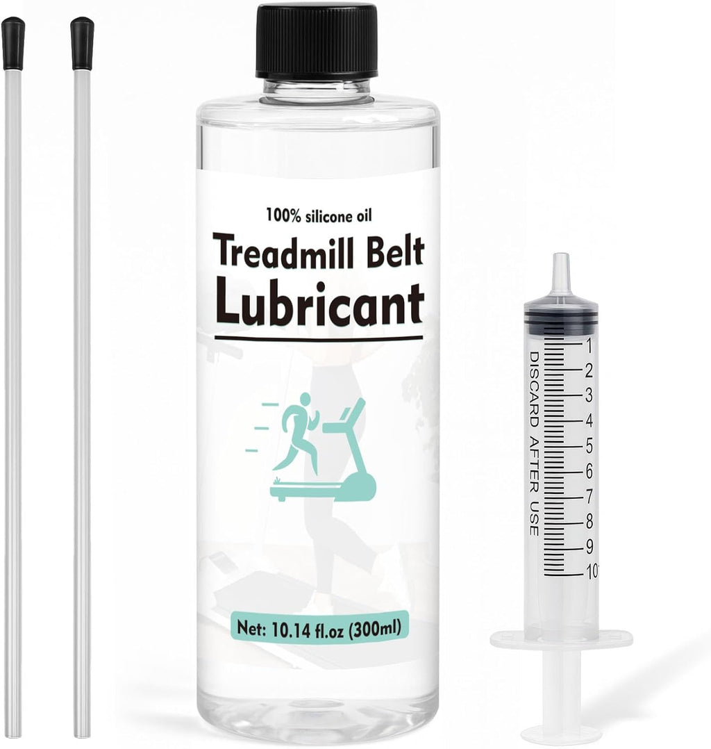Skiennix Treadmill Lubricant - 100% Silicone Oil with 7.8" Tube & Syringe | 300ml (10.1 oz) for Reduced Friction & Noise