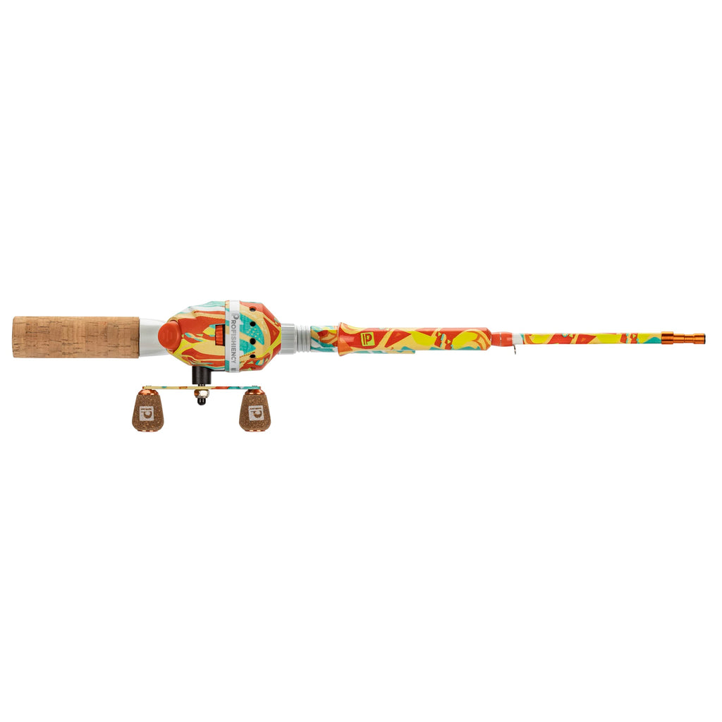 ProFISHiency Krazy Pocket Combo | 30” Light Action Tangle-Free Telescopic Fiberglass Rod | Micro Spincast Reel 4.1:1 Gear Ratio | Pre-Spooled w/ 6lb Line