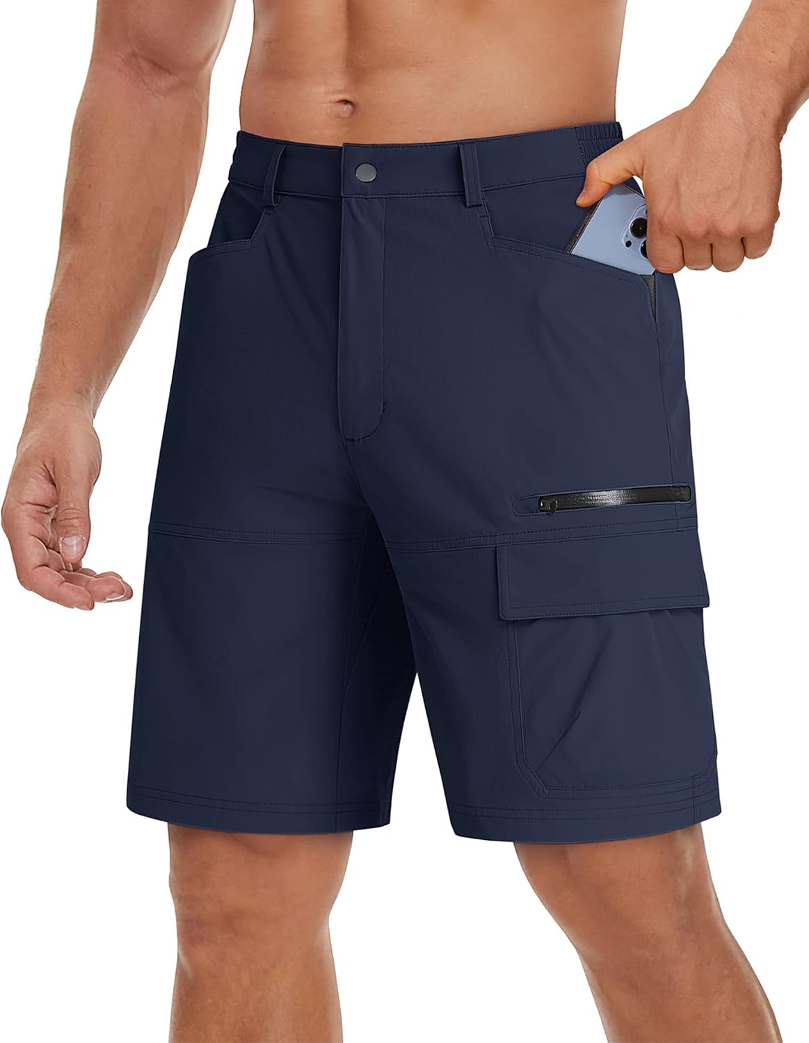 TACVASEN Men's Quick-Dry Cargo Shorts - Water-Resistant Casual Outdoor Wear for Hiking & Golf