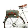 TOURBON Canvas Bike Basket Bicycle Front Bar Bag