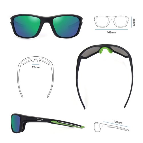 SKYWAY Polarized Sports Sunglasses for Men Women Wrap Around Sports Glasses Baseball Running Cycling UV402 Protection