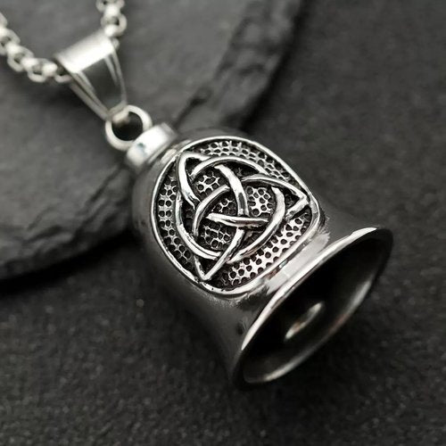 Celtic Trinity Knot Motorcycle Ride Bell, Stainless Steel Guardian Motorcycle Angel Bell, Guard Riding Safety Accessories Luck Charm