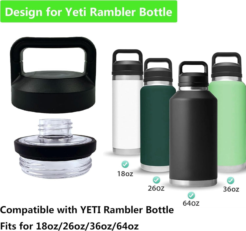 YETI Chug Replacement Lid Cap - Fits 18oz, 26oz, 36oz, 64oz Rambler Bottles | Durable Water Bottle Accessory
