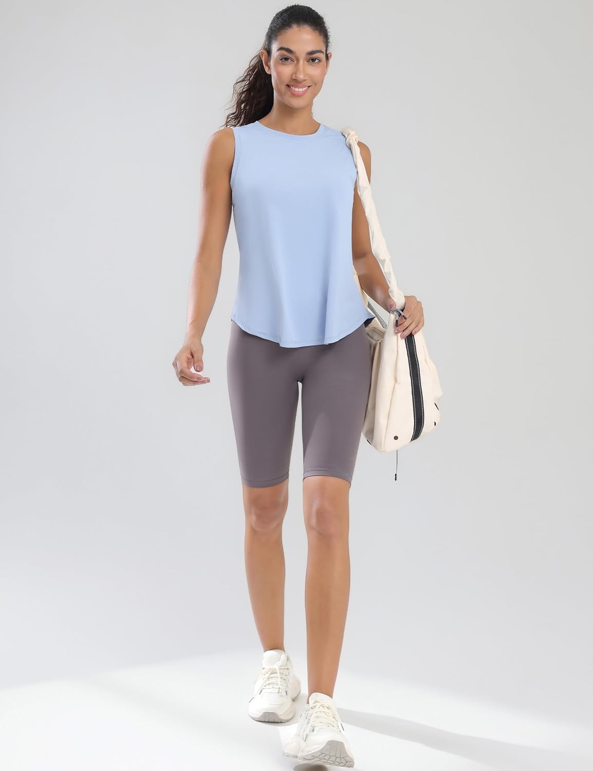 Skiennix Women's Sleeveless Workout Tops - Lightweight Athletic Tanks for Yoga & Gym | Loose Fit