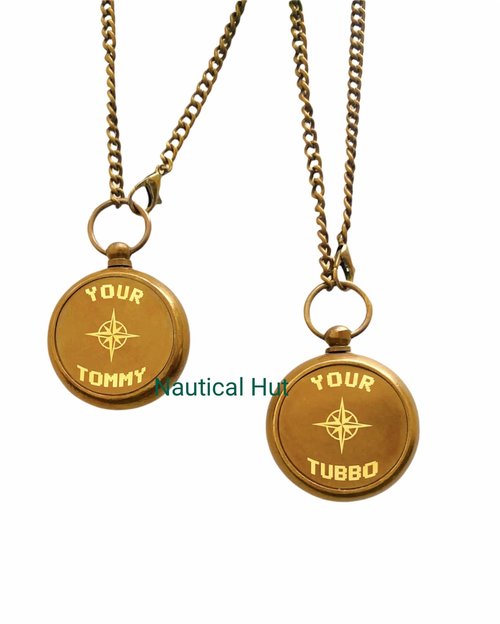 Brass Compass Personalized – Waterproof Pocket Compass for Son, Grandson, Daughter – Baptism, Communion, Easter, Graduation Gift – Engraved with Your Tommy, Your Tubbo