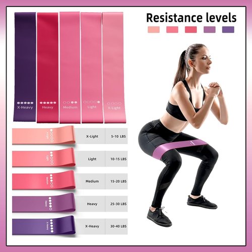 Strenvo Waist Twister Machine for Home Workout (Pink) with 5 pcs Resistance Bnads Set
