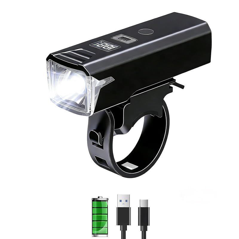 Rechargeable Bike Front Light 265lm High Lumens Headlight with 10h Battery