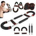 Twister Arm Trainer & 1 Pair Grip pad ,60-100lb Adjustable Chest & Arm Workout Tool with 2 Spring & Training Poster for Men & Women,Muscle Builder & Strength Training for Arms, Chest (Red)