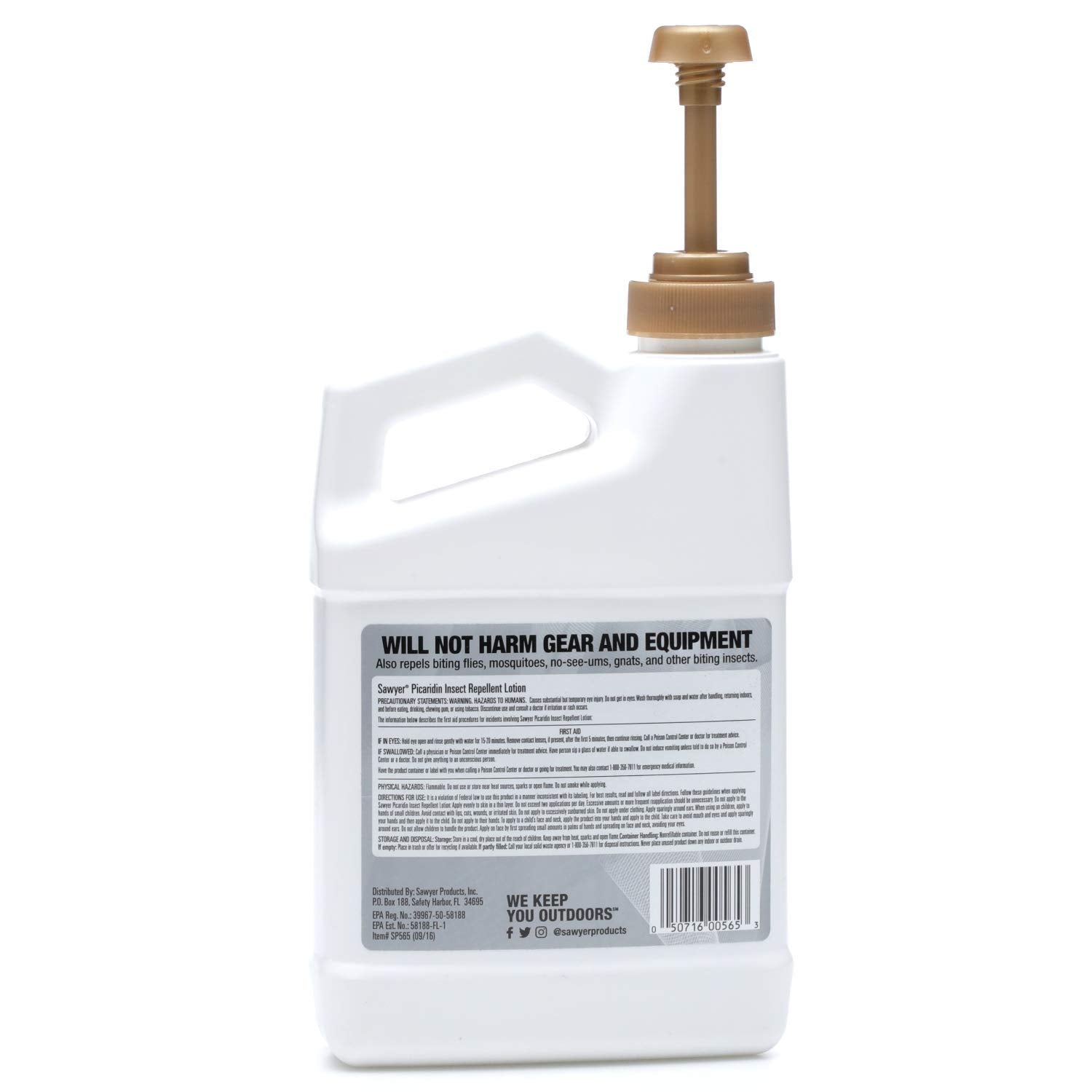 Sawyer Products SP565 Premium Insect Repellent with 20% Picaridin, 1-Quart Lotion Pump Dispenser,White