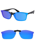 HILEEN Polarized Clip-on Sunglasses for Ray-Ban RB7047 54mm for Men Women UV Protection-Ice Blue