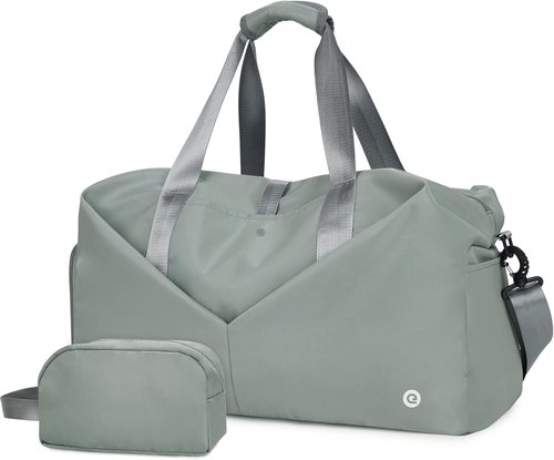 Ceneda 20" Gym Bag - Lightweight Waterproof Duffel with Wet Pocket & Shoe Compartment | Dark Grey
