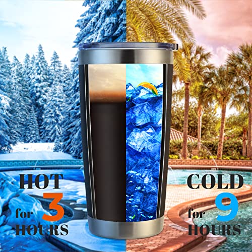 20oz Stainless Steel Travel Mug Set - Double Wall Vacuum Insulated Coffee Cups - Powder Black - 12 Pack - Variation of THIS listing