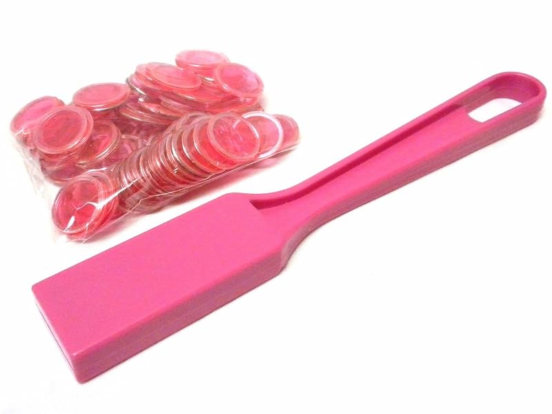 Magnetic Wand with 100 Chips for Bingo - Pink