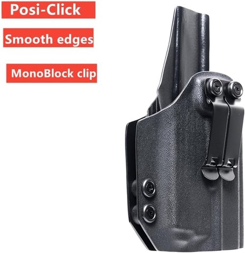 Kydex IWB Holster for Glock 17, 19, 45 & Taurus G2C | Tactical Flashlight Compatible, Concealed Carry
