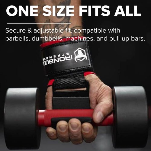 Iron Bull Strength Weight Lifting Hooks - Heavy Duty Deadlift Straps with Thick Padding | Durable Wrist Support